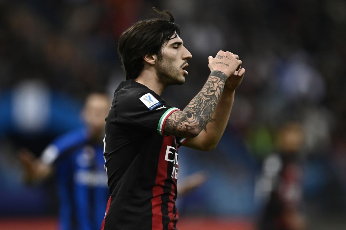 Sandro Tonali Milan-Inter Supercoppa Italiana